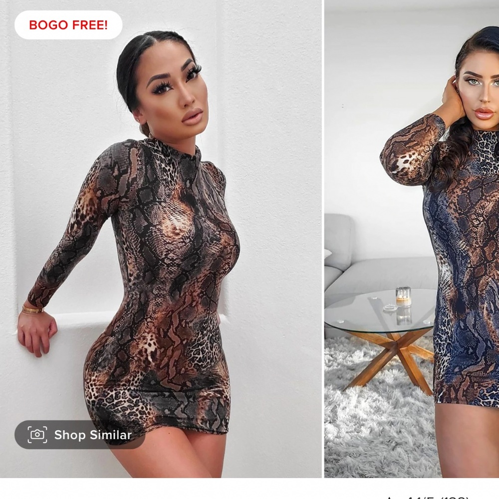 Animal instincts mini dress